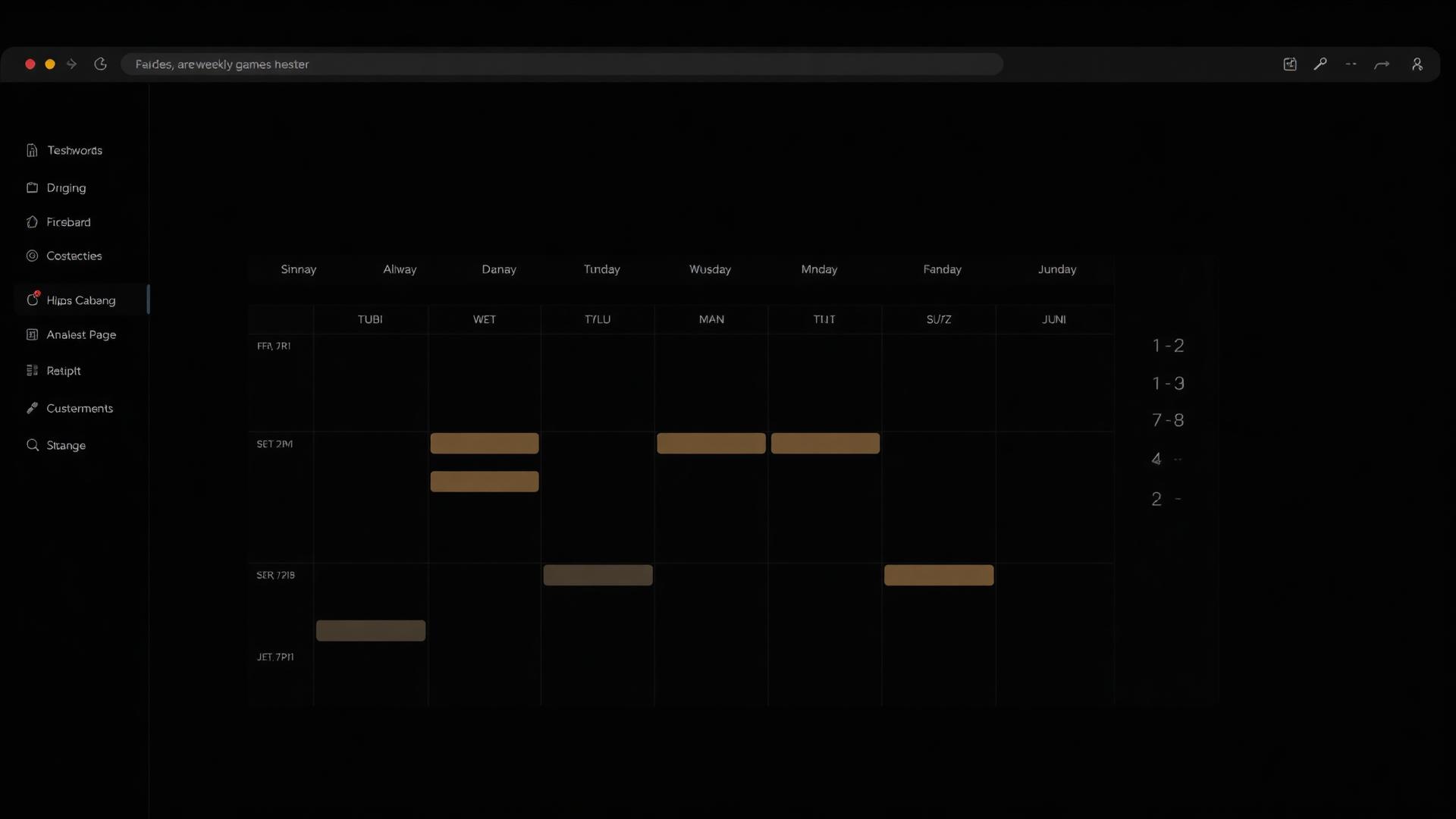 Scheduling calendar interface