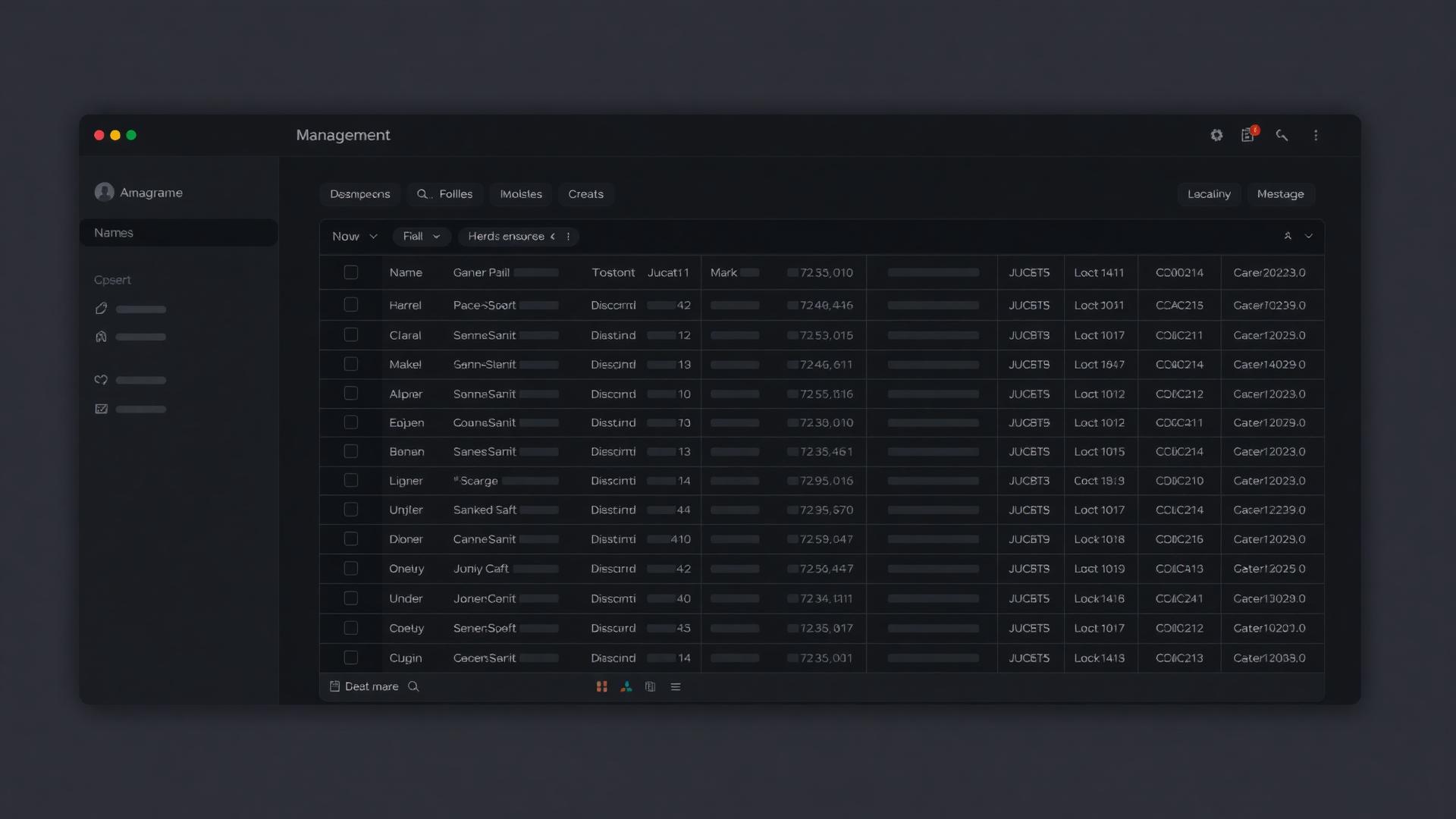 Screen inventory interface